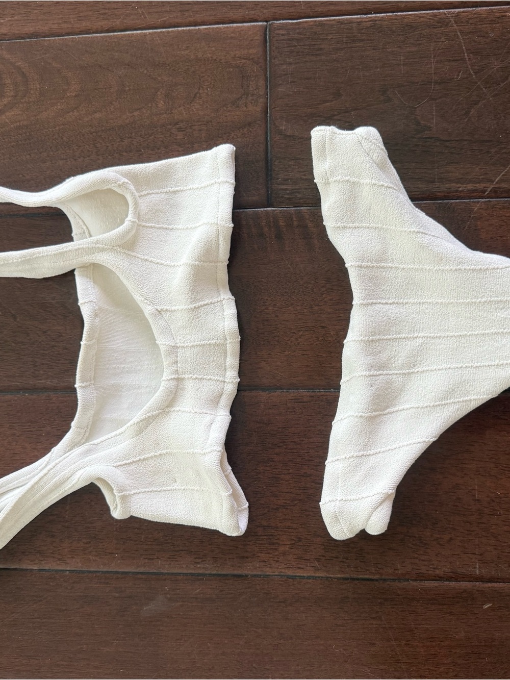 Hunza G White Ribbed Bikini Set - Picture 4 of 5